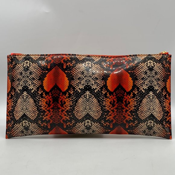 Marc by Marc Jacobs Annabella Red Snake Skin Print PVC Clutch - Picture 2 of 11